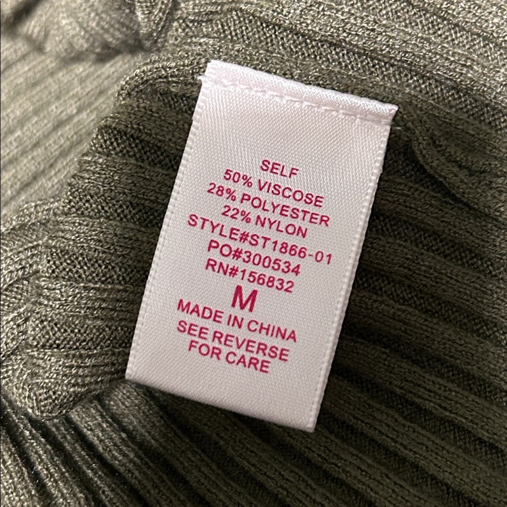 ME Makeover Essentials Olive Ribbed Sweater - Picture 6 of 7